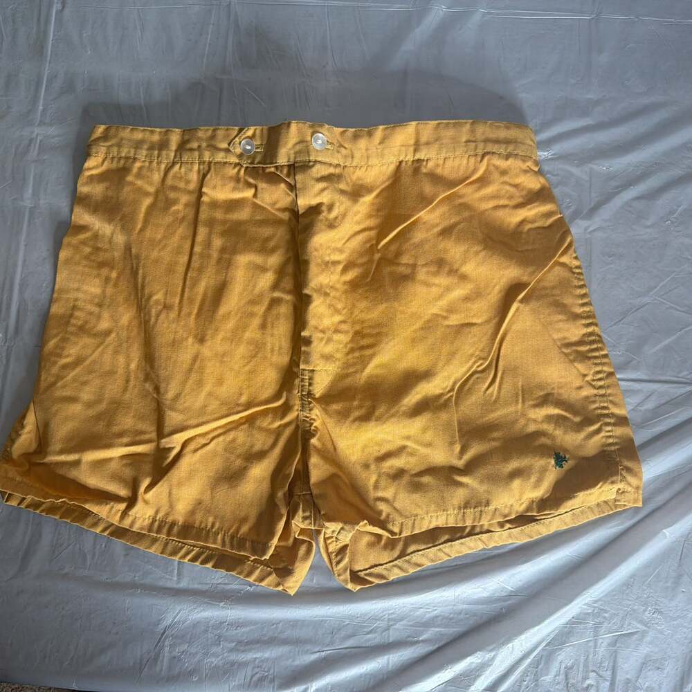 Vintage 60s Towncraft Par Excellence Gold Mustard Shorts